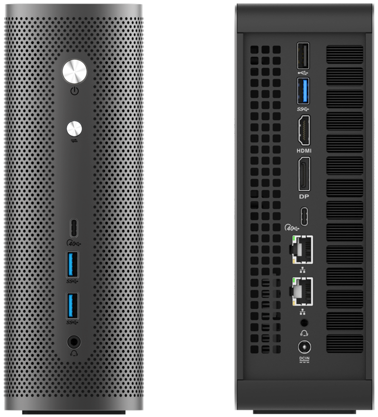 AXB35 AI 工作站前后接口布局图